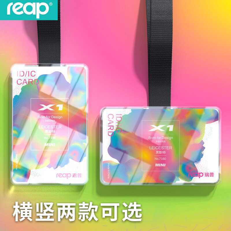 Porte-cartes d'identité en plastique Transparent ABS, porte-Badge Transparent, porte-IC de Bus en cristal avec lanière pour le nom des employés du bureau