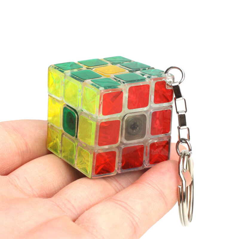 Mini Cubo 3x3x3 Keychain Magic Cubes Puzzle Mofangge Para Iniciante Profissional Cubo Magico Brinquedos Para Crianças Kid