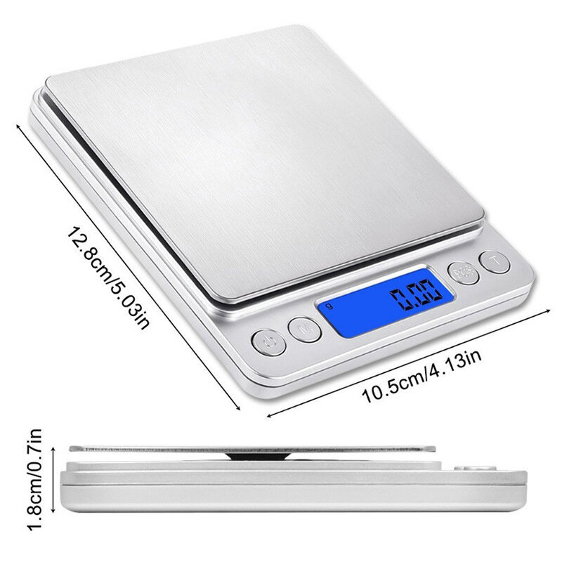 Electronic 500g/0.01g 3000g/0.1g Digital Kitchen Scale Jewelry Balance Gram LCD Cooking Food Weigh For Weighing laboratory