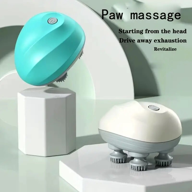 Head Cat Claw Massager for Refreshing, Scalp Massager for Massaging Scalp Tissue, Kneading Nodes, Portable Hair Scraper for Rela