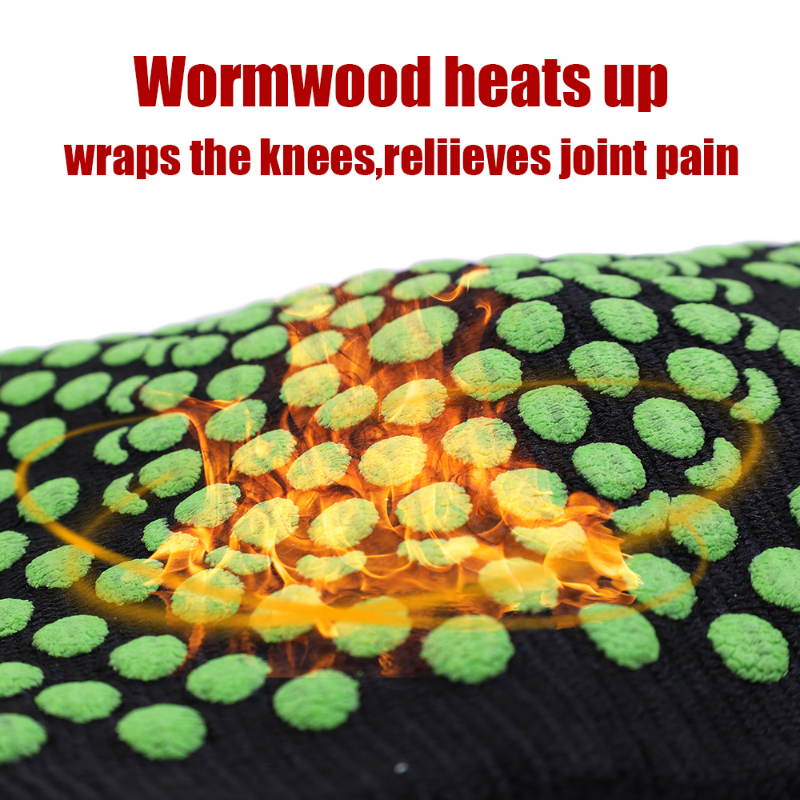 Absinto auto aquecimento joelheiras aquecer até o joelho manga artrite joint alívio da dor esportes elástico náilon joelho cinta perna envoltório