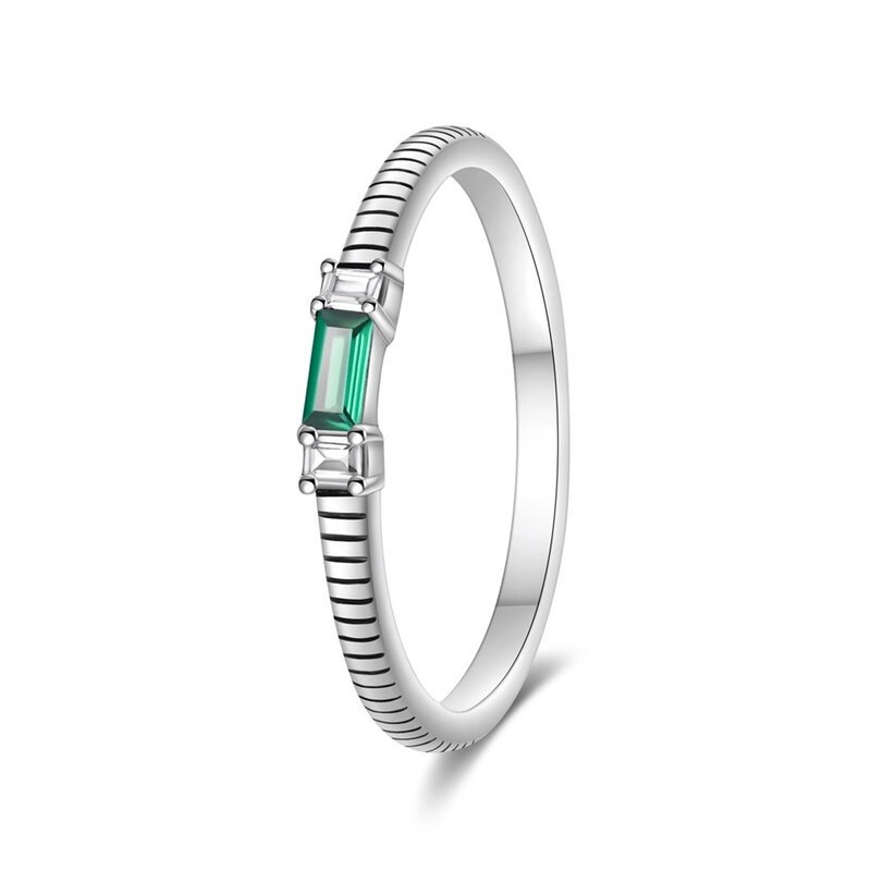 Romantico anello in argento Sterling 925 con motivo a osso di serpente verde per bellissimi accessori per appuntamenti da donna