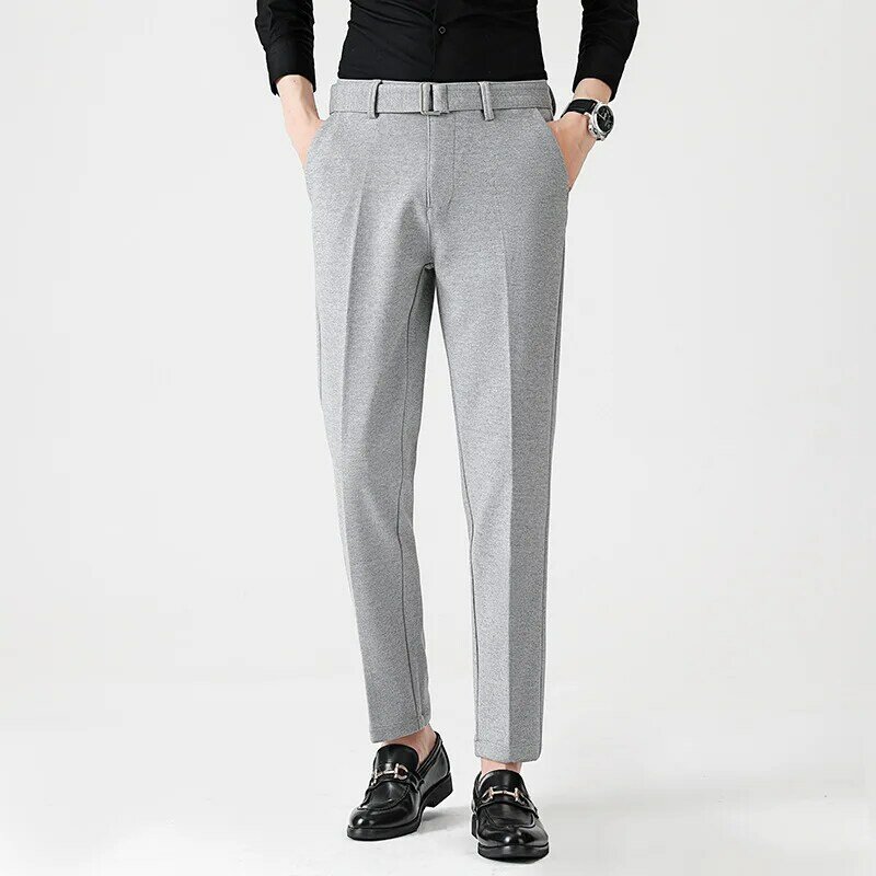 2023 nuovi pantaloni Casual in cotone da uomo invernali e autunnali pantaloni alla caviglia maschili alla moda