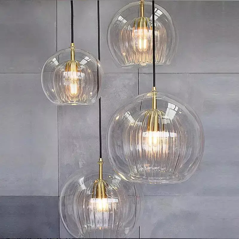 Camera da letto comodino scala lampada ristorante nordico luci cucina Bar ufficio caffetteria lampada a sospensione in vetro creativo