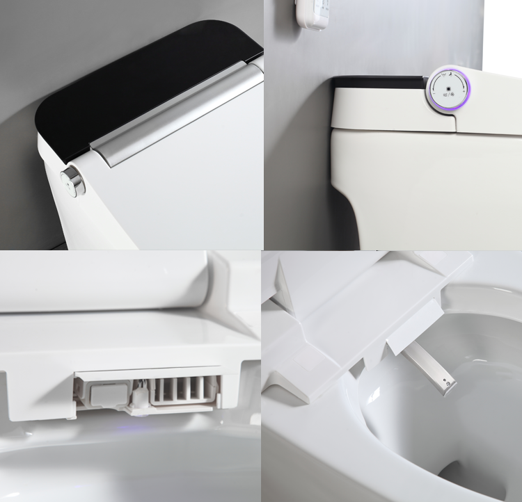 Toilettes intelligentes avec chasse d'eau automatique, bidet, 110V