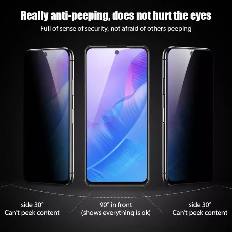 3Pcs Anti Spy Tempered Glass for Xiaomi 14 13 Pro 12T 11T Pro Privacy Screen Protector for Xiaomi Poco M4 X3 X4 X5 Pro F3 F4