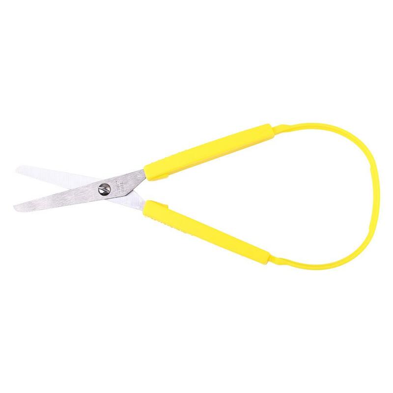 Safety for Children Adults Craft Office Stationery Handcraft Tool Loop Scissors Yarn Cutter Adaptive Scissors Cutting Supplies