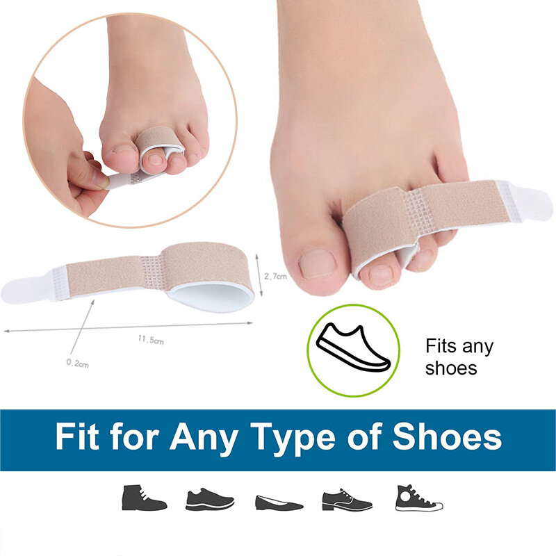 Pexmen 1/2/5/10Pcs Hammer Toe Wraps Corrector Toe Protector Splints สำหรับทับซ้อนกัน Crooked ม้วนหักและ Bent Toes
