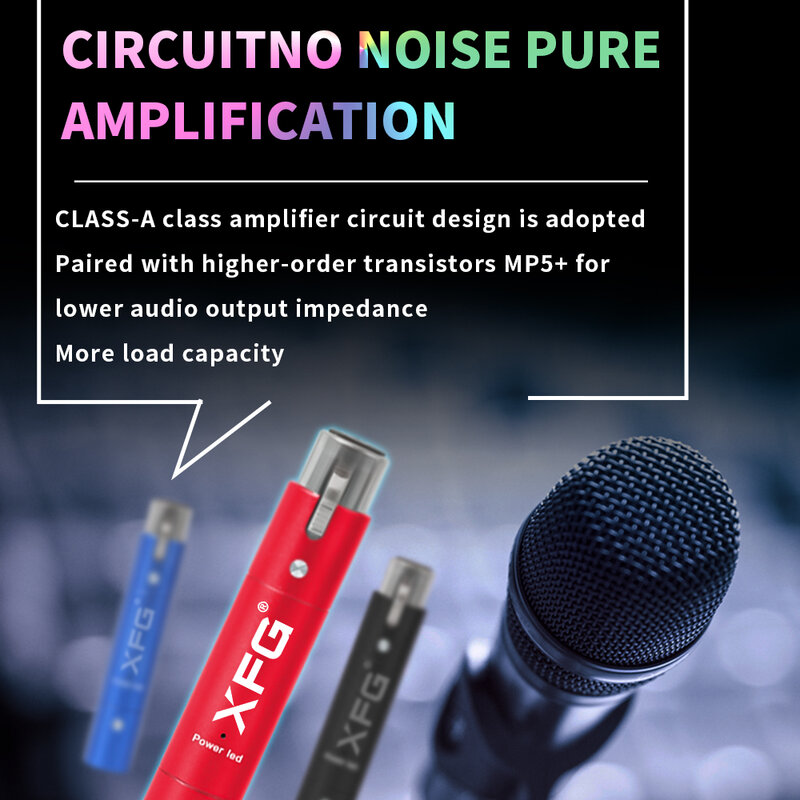 Microfono dinamico preamplificatore Mini amplificatore 30Db guadagno amplificatore Mic dinamico richiede alimentazione 48V a basso rumore