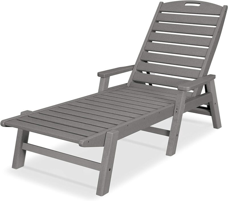 Chaise de brazos náuticos de polimadera, color gris pizarra, NCC2280GY