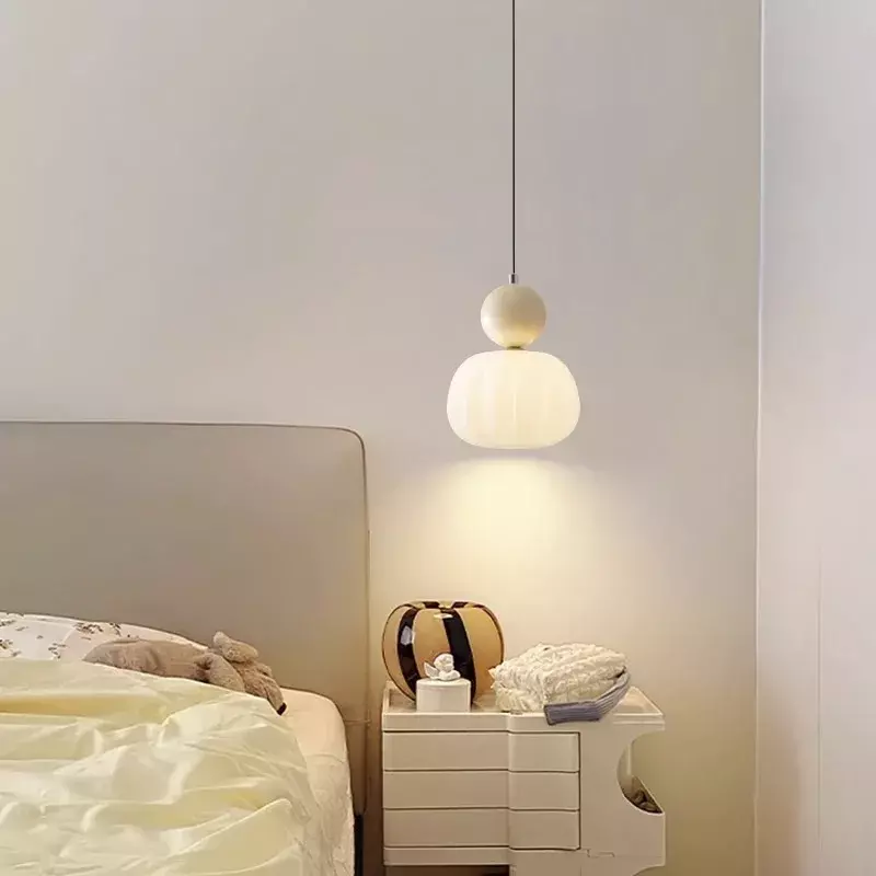 Скандинавский подвесной светильник, искусственная лампа для потолка, спальни, прикроватного столика, гостиной, минималистский домашний интерьерный декоративный светильник