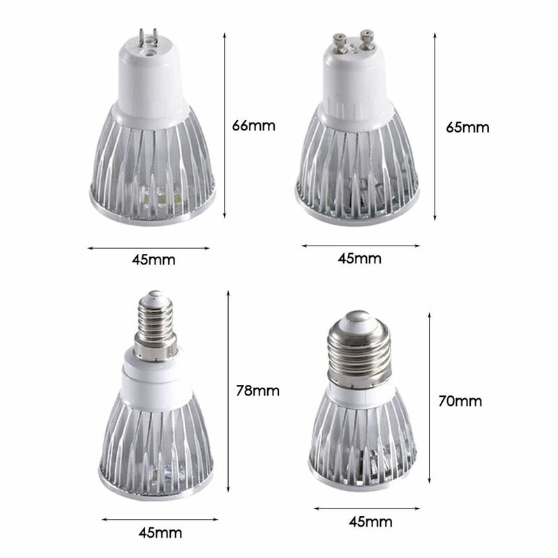 Bombillas LED de luz halógena, lámpara de foco blanco duradero, GU5.3, GU10, E14, E27, 5W