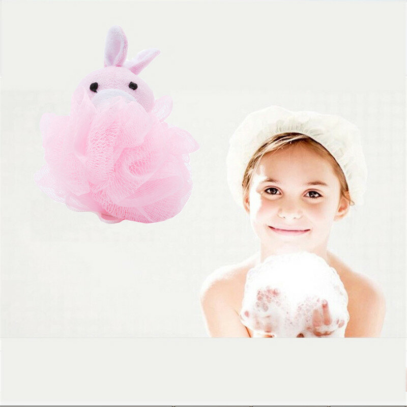 Banho de flores dos desenhos animados banho bola leite chuveiro acessórios do banheiro suprimentos loofah malha esponja super macio do bebê escova banho