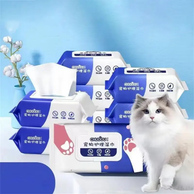 Toallitas de limpieza especial para mascotas, Toallitas desodorantes para partes del cuerpo, sin lavado, para gatos y perros