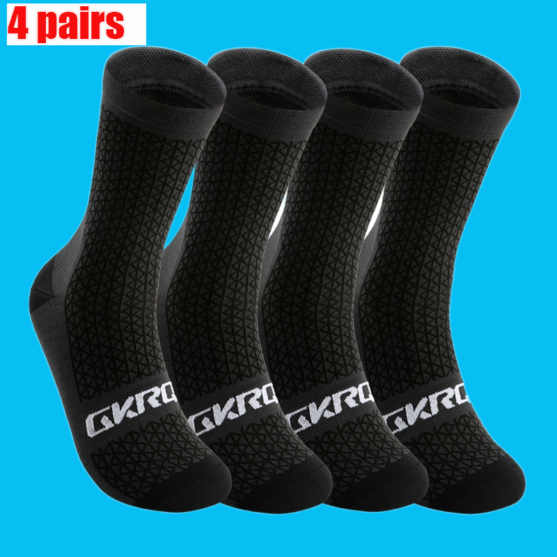 4 пары, велосипедные носки для мужчин и женщин
