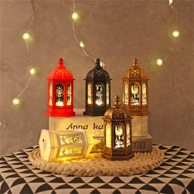 Luces LED decorativas para Festival de Ramadán, lámpara colgante de 1/2/4 piezas, Eid Mubarak, iluminación de vacaciones islámicas musulmanas