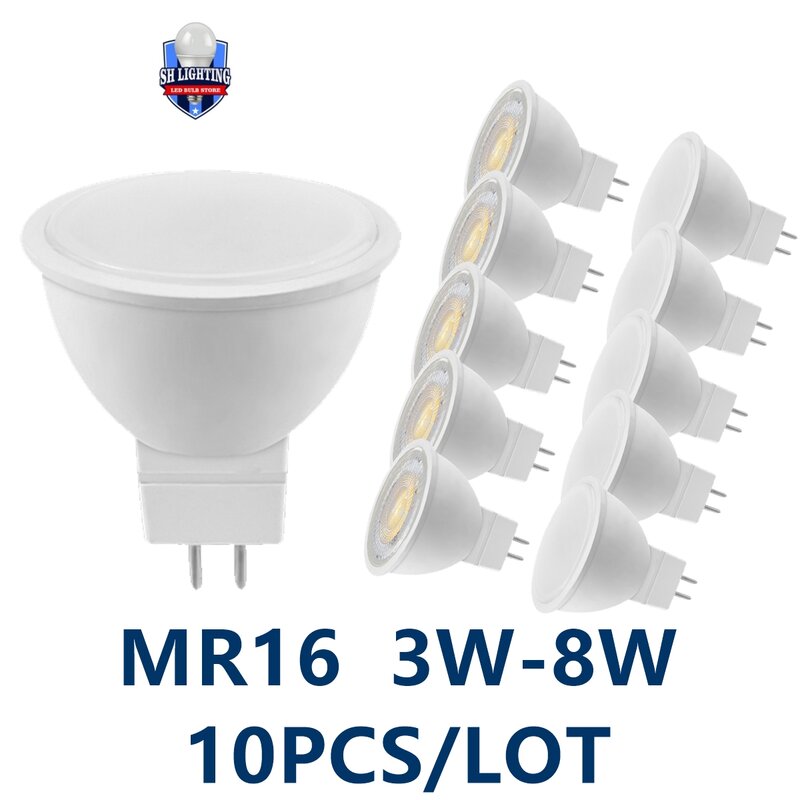 MR16 GU5.3 LED الأضواء 220 فولت AC110V التيار المتناوب/DC12V 3 واط-8 واط شعاع زاوية 38/120 درجة للمنزل توفير الطاقة مصباح إضاءة داخلي لجدول