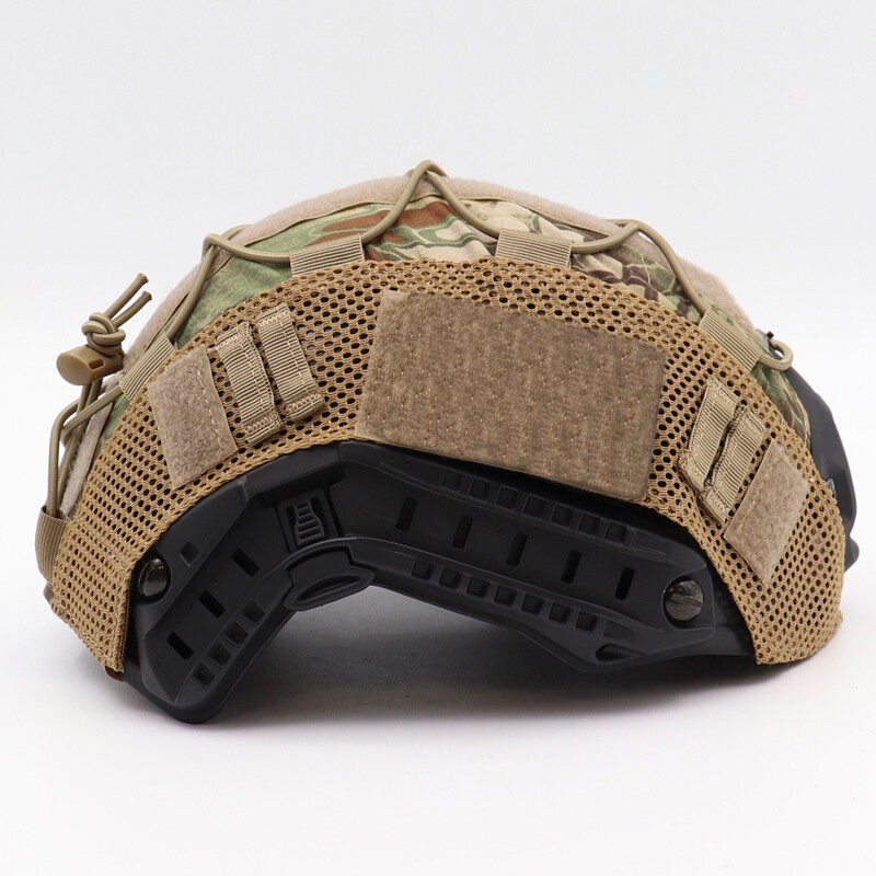 ยุทธวิธีทหาร Fast Helmet ครอบคลุม Camouflage ผ้า Airsoft หน้ากากเพ้นท์บอลยิงหมวกกันน็อกอุปกรณ์สำหรับหมวกนิรภัย FAST เกียร์