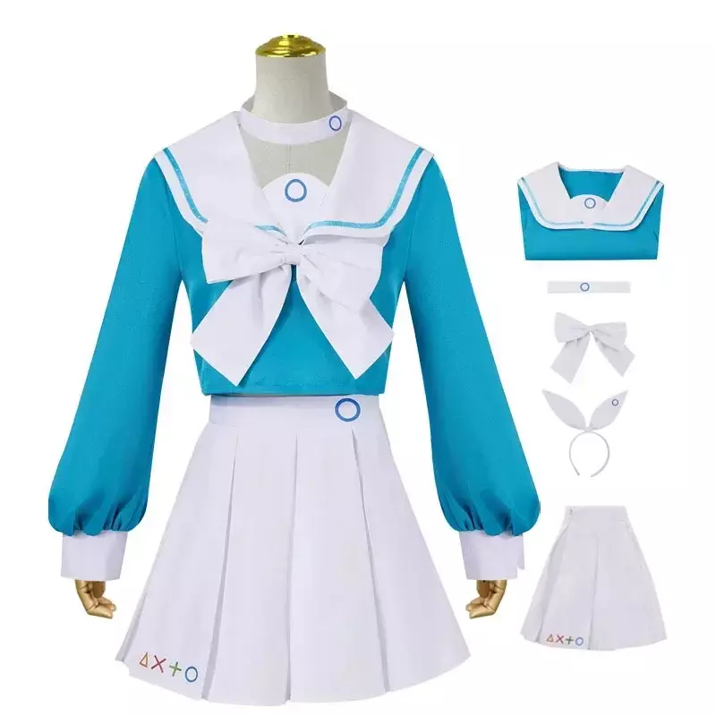 Disfraz de Arona Game Blue Archive para mujer, uniforme, peluca, conjunto de ropa para Halloween
