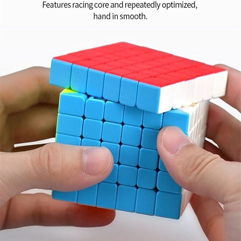 Qiyi 스피드 큐브 스티커리스 매직 큐브, 4x4, 5x5, 6x6, 7x7 스피드 퍼즐 큐브, 쉬운 회전 3D 퍼즐 큐브 게임 장난감 선물