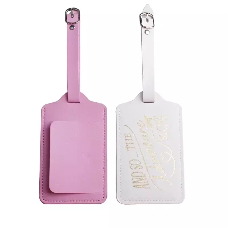 Women Men Name ID Address Holder Travel Accessories PU Leather Luggage Tag Suitcase Luggage Label Baggage Boarding Bag Tags