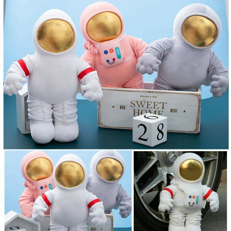 Espaço astronauta recheado boneca brinquedo de pelúcia espaço foguete espaço único navio brinquedo recheado lance travesseiro para o menino presente birthdat