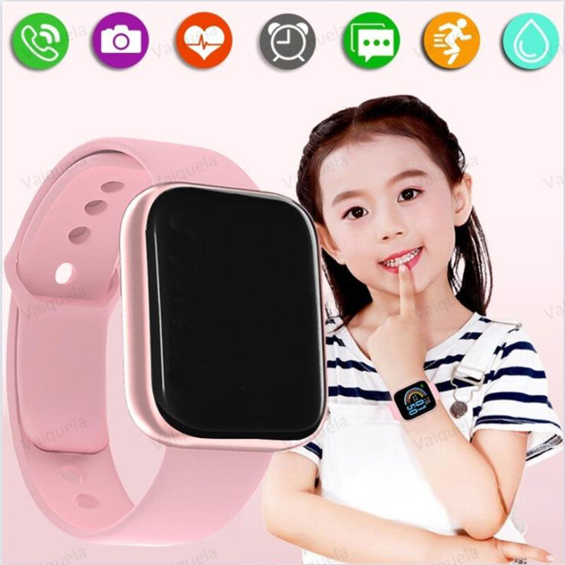 Kids' Smart Digital Connected Watch, lembrete de chamada, monitoramento da freqüência cardíaca, menino, menina, homens, mulheres, crianças