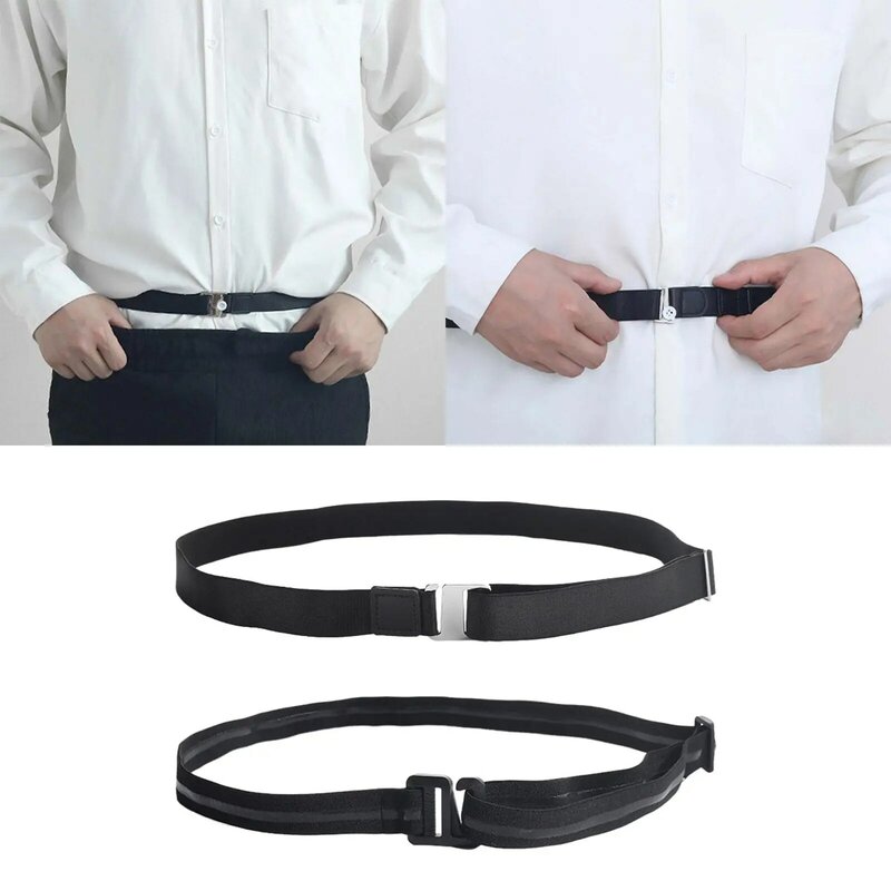 Cinturón de camisa ajustable para hombres y mujeres, pretina fija, mantiene la camisa repuesta, resistencia a las arrugas, bloqueo de camisa ajustable, uniforme