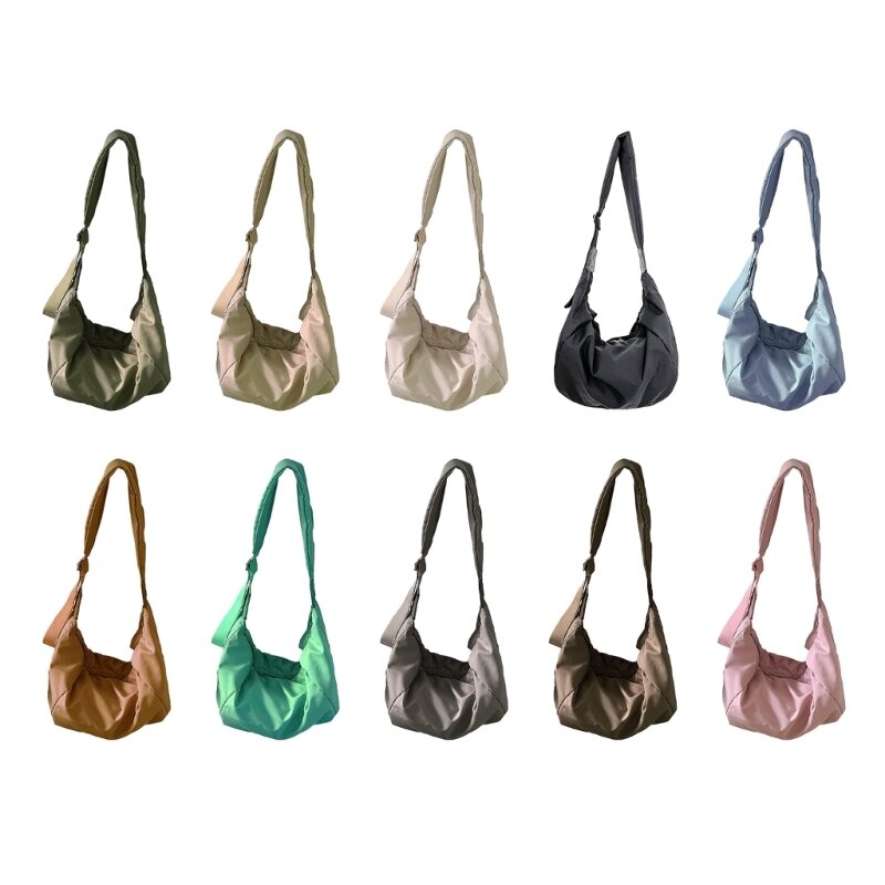 2023 Umhängetaschen Schultertaschen für Mädchen Frauen Trendy Knödel Tasche Einfarbig Taschen FreizeitNylon Tasche