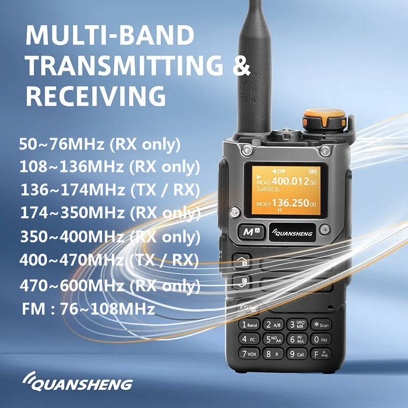 Quansheng UV K5 (8) 워키토키 AM FM 양방향 라디오 커뮤터 스테이션 햄 무선 세트, 장거리 리시버 Quansheng UV-K6