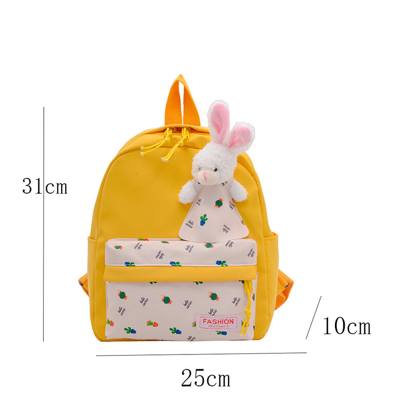 Lovely Little Rabbit Backpack para meninos e meninas, nome personalizado, Princess Kindergarten Backpack, Custom, Snack Backpacks