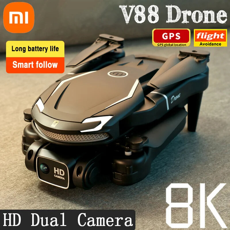 XIAOMI V88 Drone 8K HD Camera Professional Foldable Quadcopter Aerial Drone MIJIA WIFI GPS RC Helicopter UAV Obstacle Avoidance