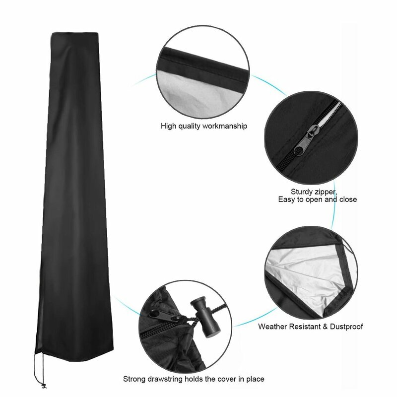 New Waterproof 210D Oxford Cloth Outdoor Sunshade Umbrella Cover Shield Garden Patio Cantilever Parasol Rain Cover Accessories