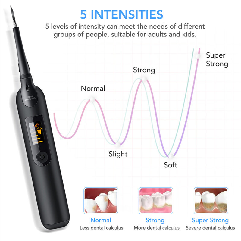 Elektryczny soniczny skaler dentystyczny do usuwania kamienia nazębnego do usuwania plam do zębów