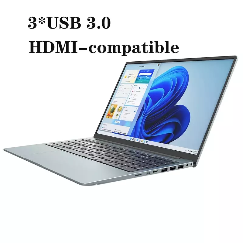 GMOLO 2023 Computer portatile Windows 11 da 15.6 pollici 16GB DDR4 RAM M.2 SSD Maxi 1TB N5095 Quad Core sblocco delle impronte digitali schermo IPS FHD