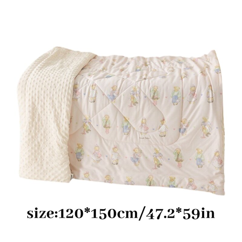Двухслойное детское одеяло остается теплым и уютным, стильный подарок для мальчиков и девочек