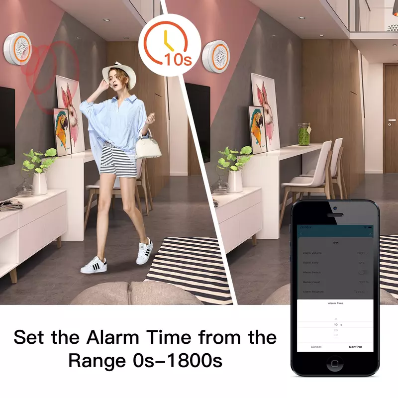MOES Tuya WiFi Smart Siren Sound Light Alarm Sensor Smart Life Siren Audible Alarm Smart Home Security System No Hub Required
