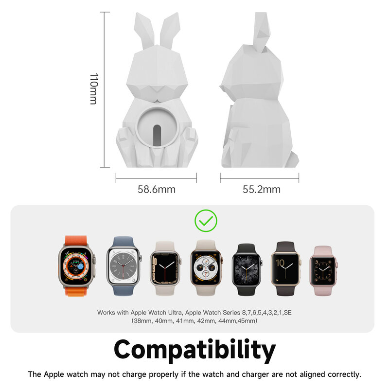 Support de chargeur de montre pour Apple Watch Series 8, 7, 6, 5, SE, support de station de charge, base de support de montre pour iWatch, S6