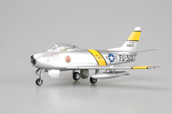 Easymodel 37101 1/72 F-86F Sabel Gevechtsvliegtuig Warcraft Zilver Fu513 Fu972 Militaire Statische Plastic Modellencollectie Of Geschenk