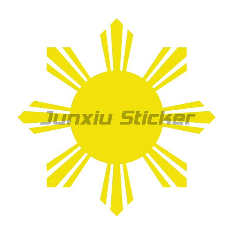 Philippines Mặt Trời Miếng Dán Cờ Bản Đồ Ốp Lưng Kính Chắn Gió Chống Thấm Nước Vinyl Decal