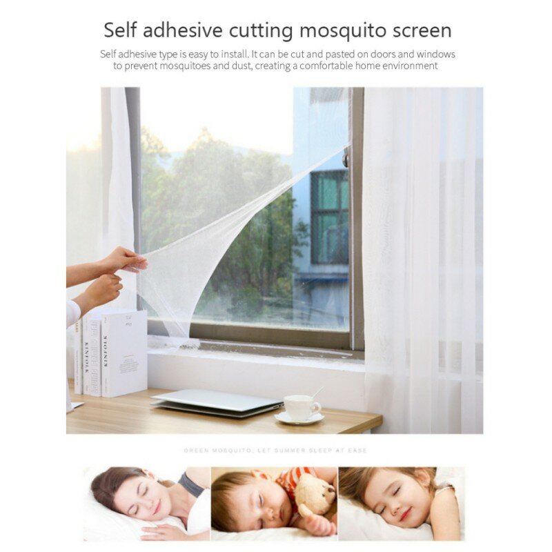 Jaring nyamuk dalam ruangan baru dapat disesuaikan ukuran melindungi bayi & keluarga dari serangga dan serangga jaring Anti nyamuk PP Nano layar jendela 2023