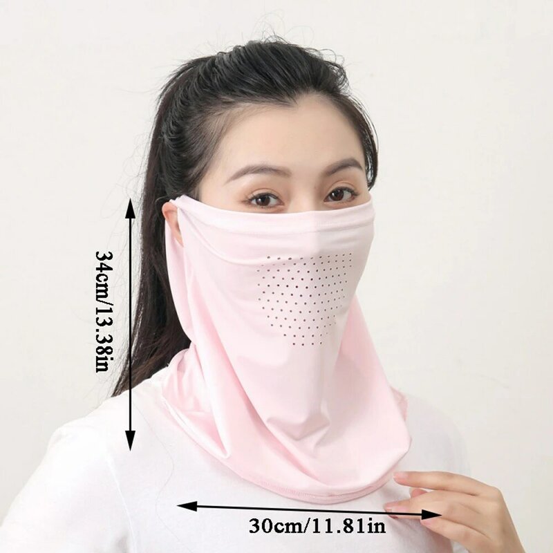 UV Protection Outdoor Neck Wrap Cover Sports Sun Proof Bib Ice Silk Sunscreen Face Scarf Mask Cover Breathable Neck Wrap Cover