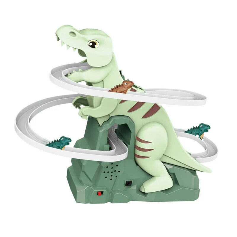 Schodki do wchodzenia dinozaur zabawkowy tor wyścigowy zestaw gier zabawka zabawka zabawka kolejka górka dinozaur dla chłopców dziewcząt przedszkolny prezent urodzinowy