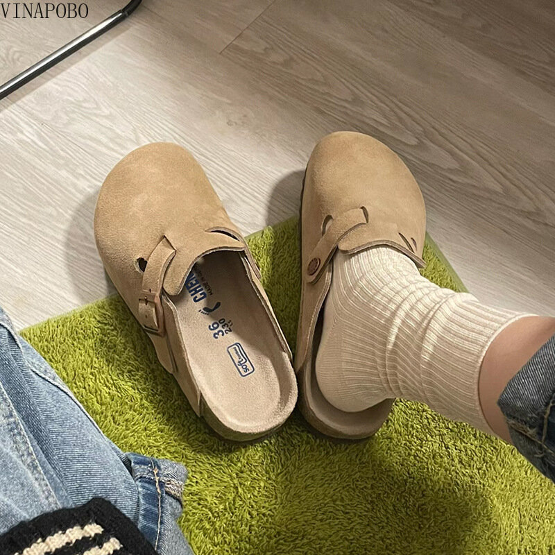 New Arrival Couple Loafers Shallow Round Toe Suede Ballets Flat women Shoes Comfort Outdoor Driving men Shoes Brand Spring Mule