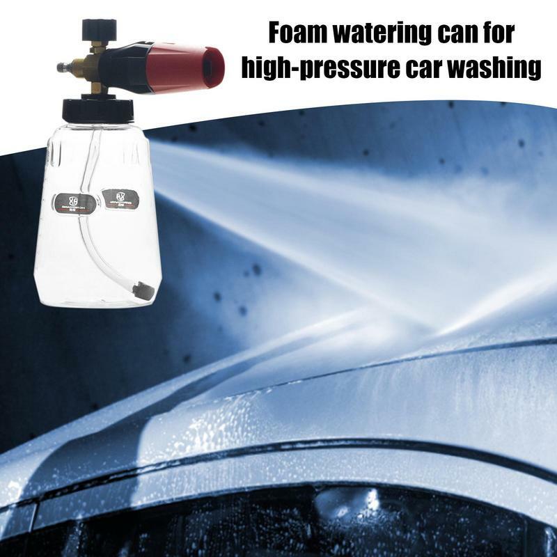 Rociador de cañón de espuma transparente para coche, Kit de accesorios de lavado de coche, interfaz de 1000ml, 1/4