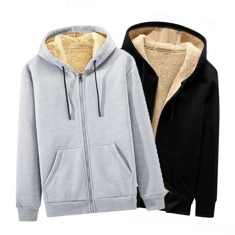 Hoodies Mens Zipper Sweatshirts High Quality Fleece Hoodie Loose Hip Hop Unisex Fashion Streewear Coat Tops Student Winter Warm