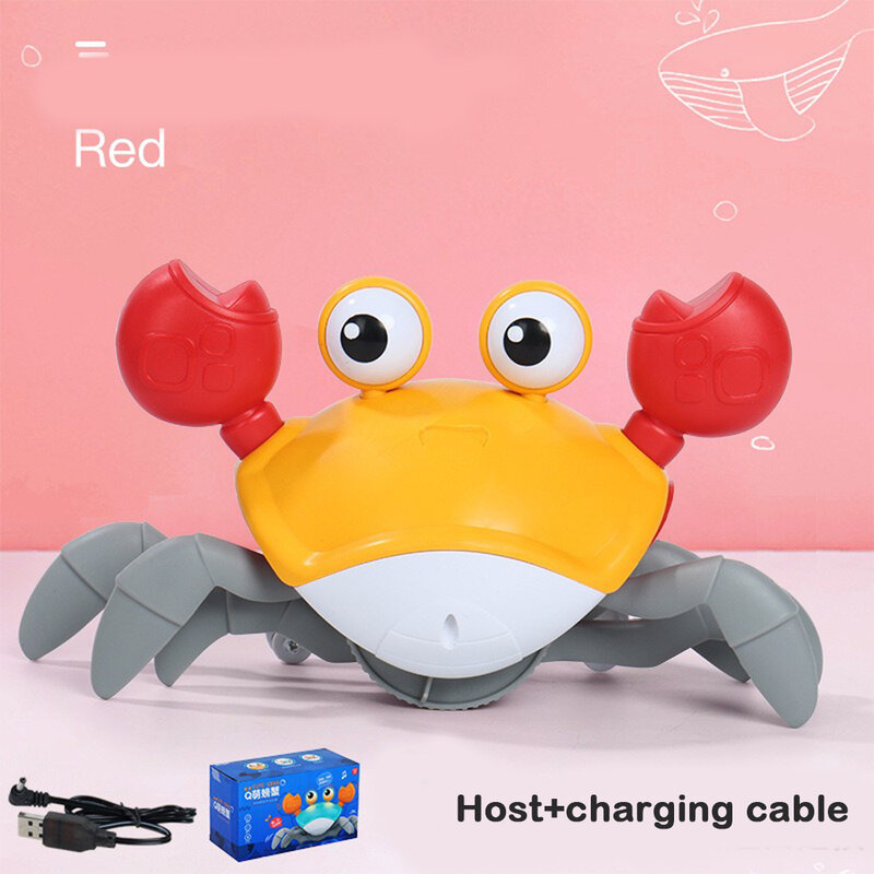 Электрическая индукционная детская Интерактивная искусственная творческая кроватка-краб для ползания электронная детская игрушка-животное музыка подарок для детей