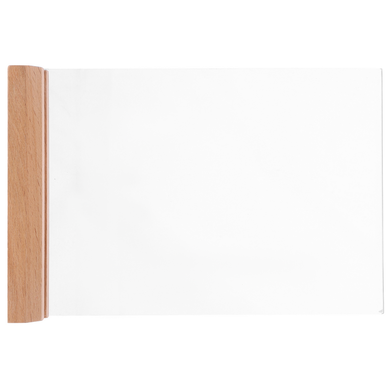 Soporte de letrero de acrílico transparente, soporte de letrero, folleto de Base de madera