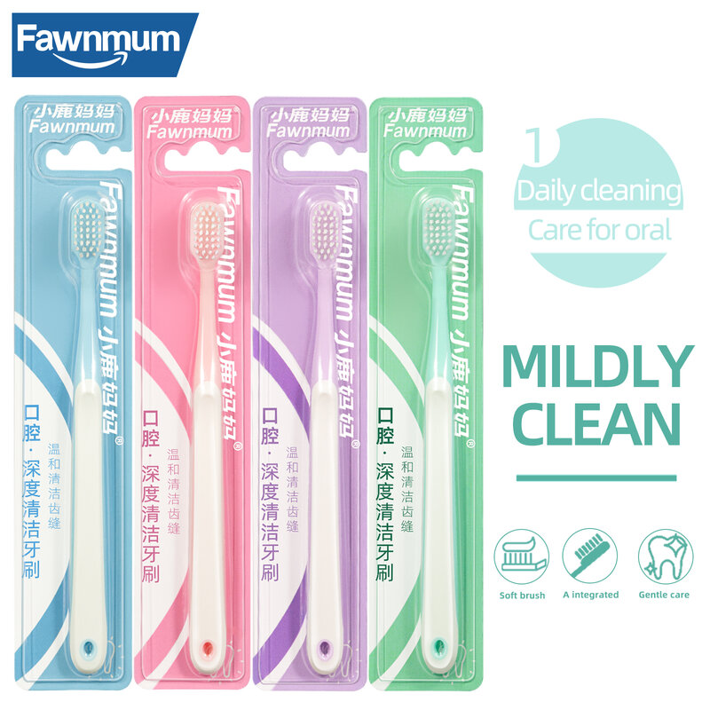 Fawnmum Ultra-Fine Toothbrush macio, Antibacteriano Toothbrush, Proteger Gum, Saúde Escova Dente, Higiene Oral, Dentes Ferramentas de Limpeza