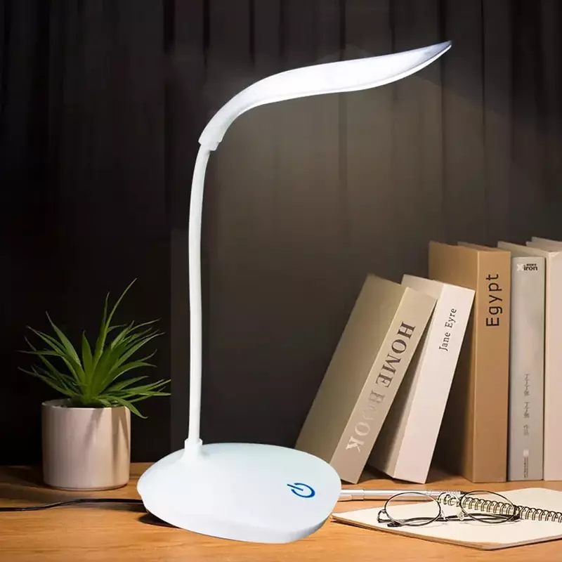 Lámpara LED portátil de escritorio para lectura, luz de mesa de carga USB, atenuación táctil, aprendizaje, protección ocular, iluminación para habitación y oficina